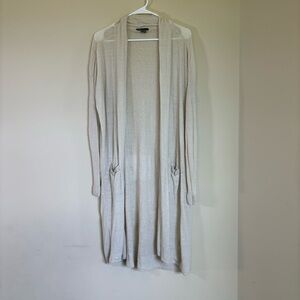 Vince Cream and Gray Cardigan Sweaters